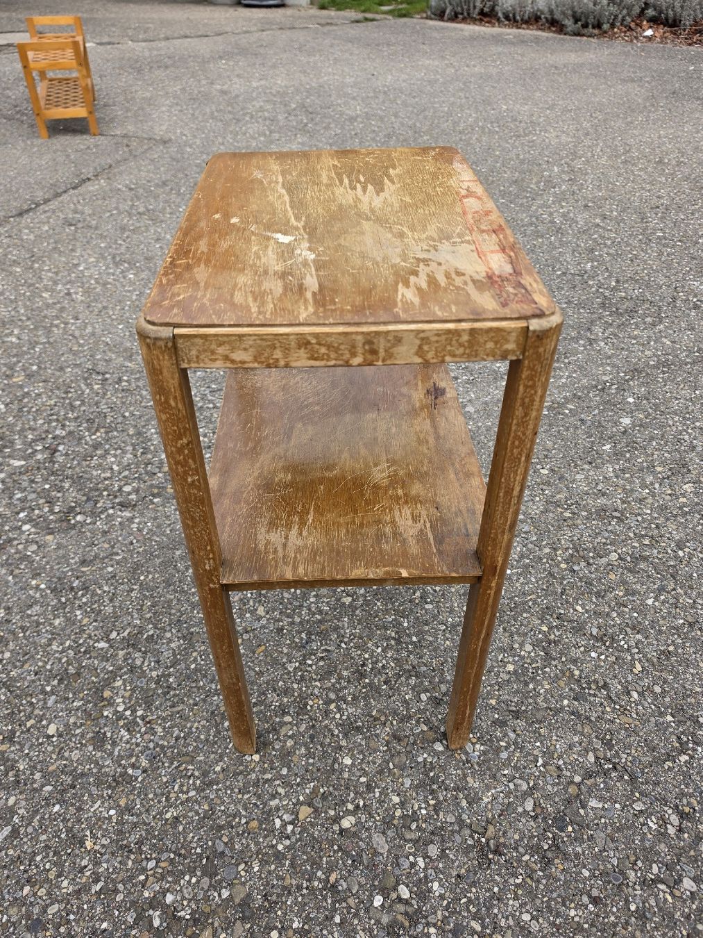 Tavoli: Holz Taburett / Tischchen mit Ablage, Vintage Look – Usato da Mettlen venduto da elios0888 1