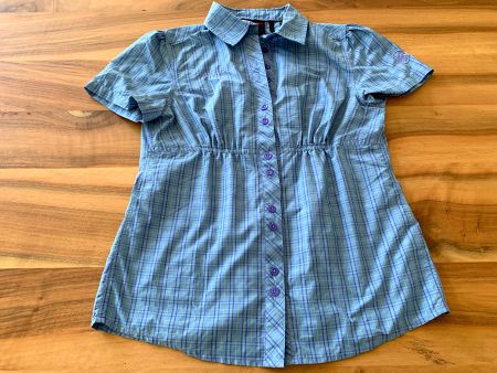 MAMMUT super schöne Wanderbluse Outdoorbluse lila/grün M