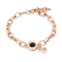 ARMBAND EDELSTAHL DAMEN ROSE GOLD  HOCHGLANZ HOCHZEIT