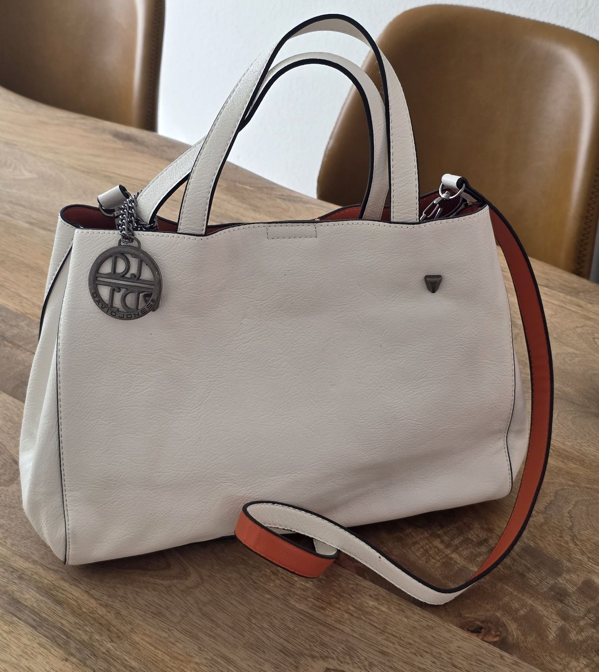 David Jones Taschen für Damen: David Jones Handtasche weiss Leder Optik  – Gebraucht aus Rheinsulz von Gilea 2