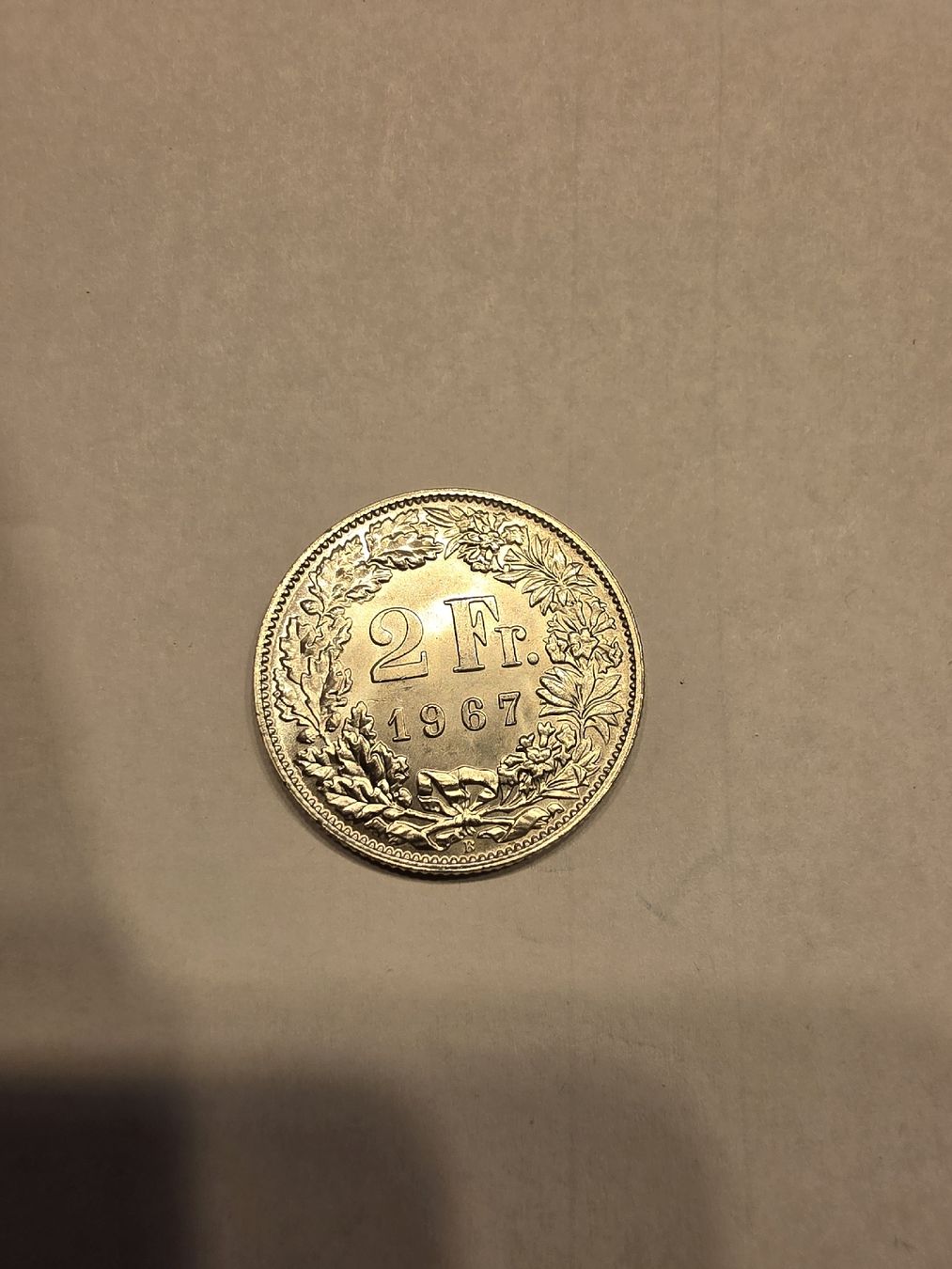 Toutes les monnaies: pièce argent 2chf 1967 – Neuf (Voir description) à Fribourg par yan_z5fr