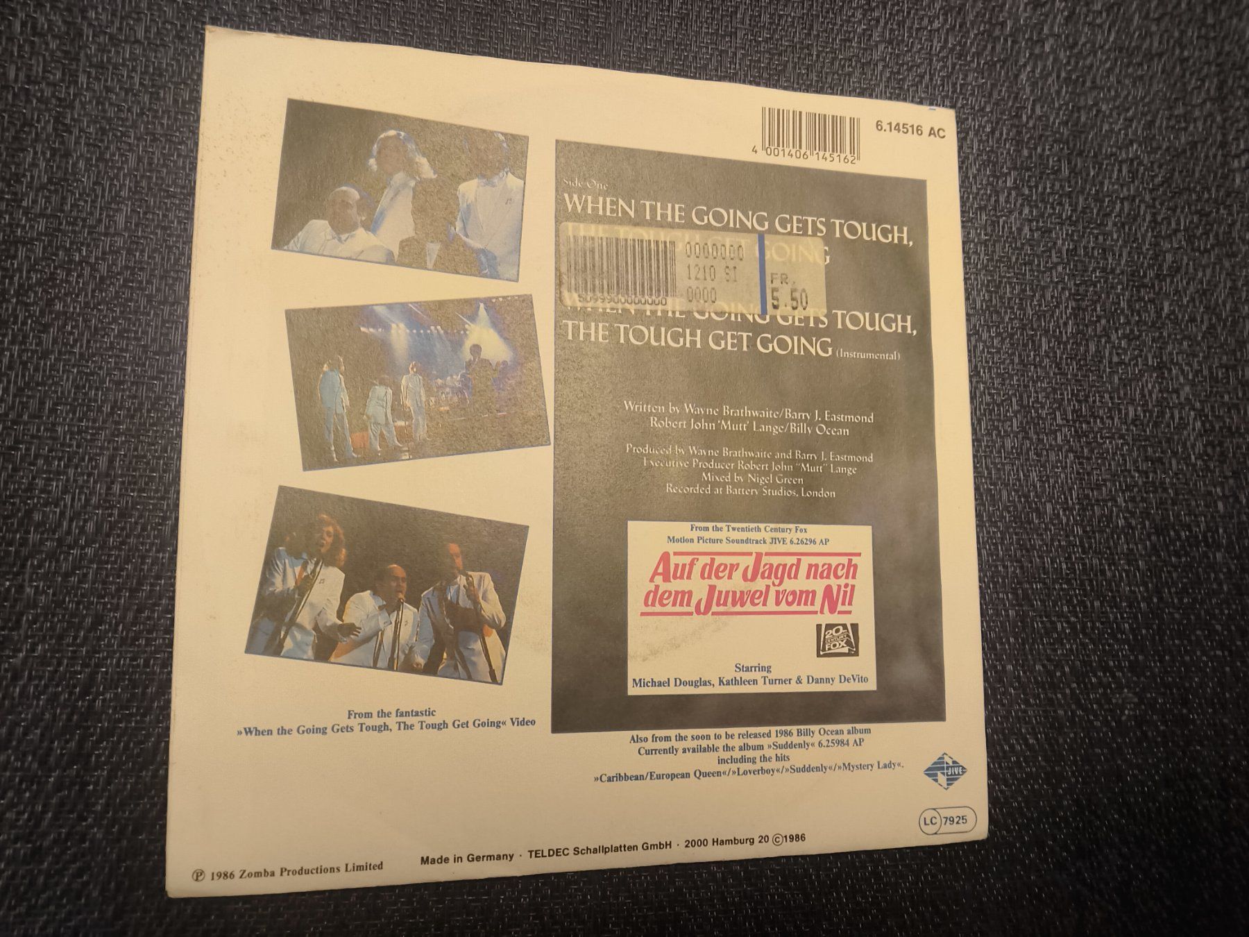 Dischi in vinile: VINYL Single: Billy Ocean - when the going gets tough – Usato da Allschwil venduto da marketingprojects 1
