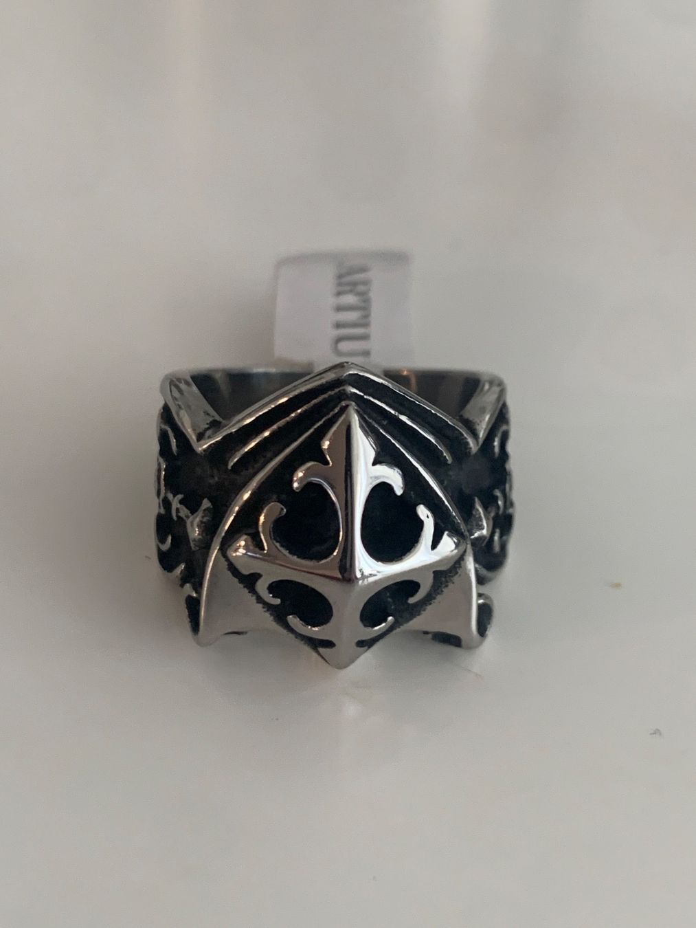 Anelli: Kreuzritter Ring Edelstahl | NEU | 19mm – Nuovo e nell'imballaggio originale da Basel venduto da fasnachtsoutlet1965