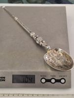 Silber Löffel König Königin Krönung floral England Vintage