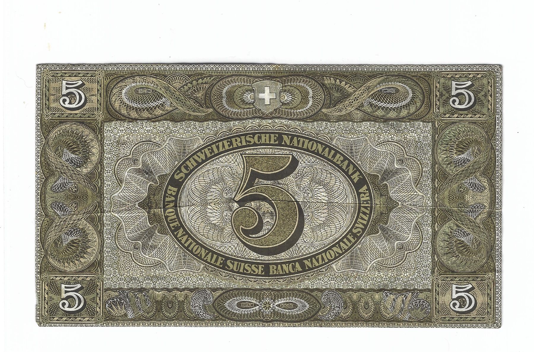 Banconote: 5 Franken Note 1952 – Usato da Bottmingen venduto da Golferin