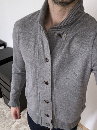 Herren Strickjacke, Grösse M, Grau, Top Zustand!