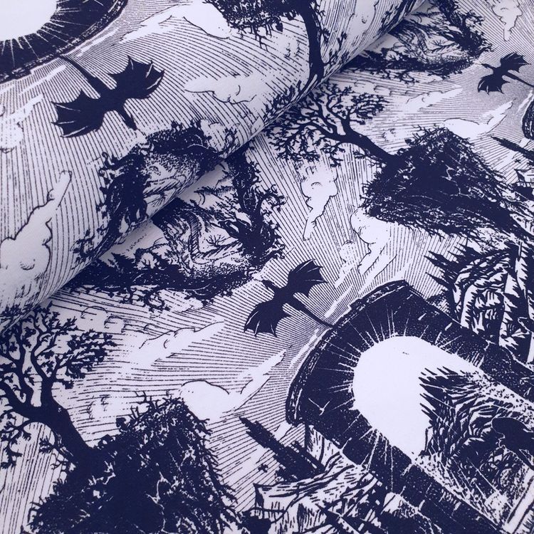 Jersey Fantasy Scherenschnitt Stoff je m (Neu und originalverpackt