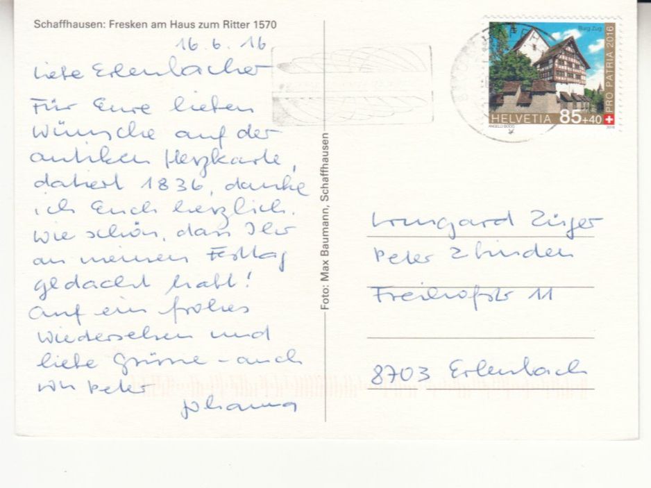 Cartes postales: Schaffhausen Ritter 2016 – D'occasion à Bürglen TG par StampGraf 1