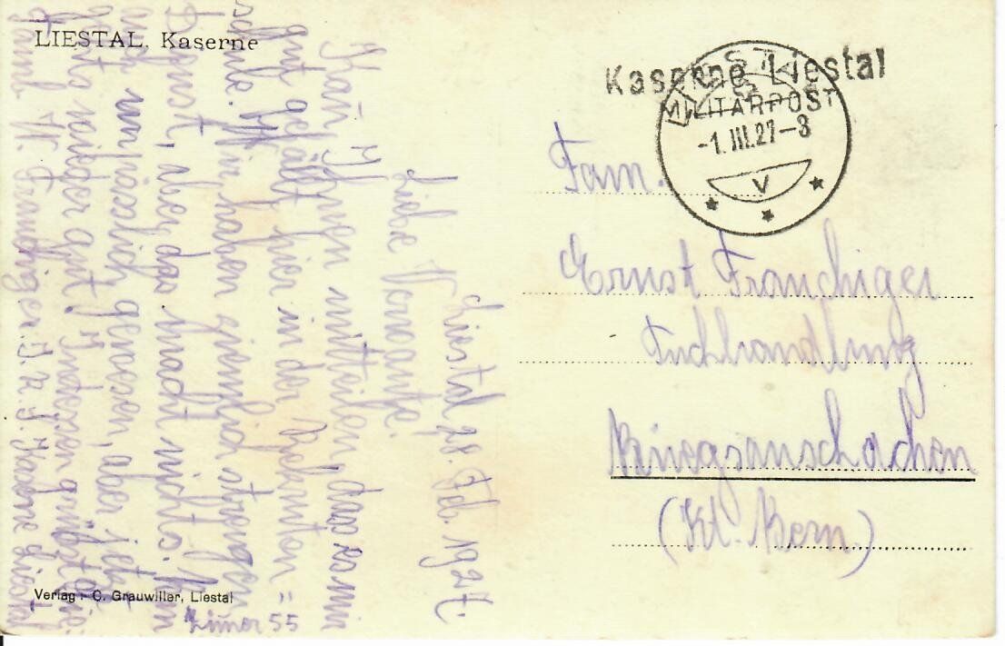 Cartoline postali: Liestal – Usato da Hochdorf venduto da Ziegel-16 1