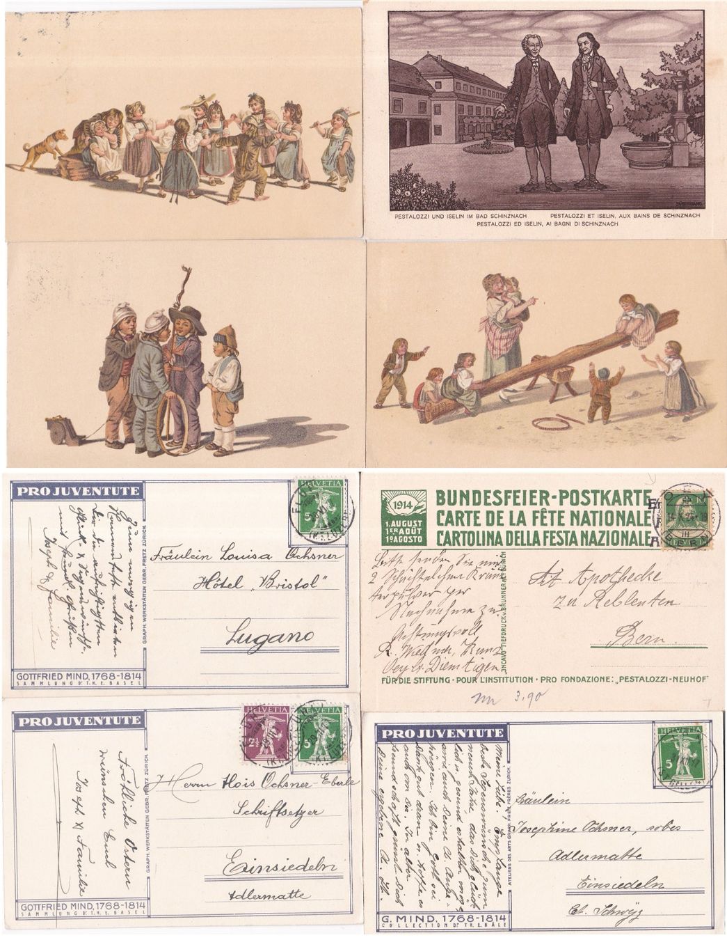 Cartoline postali: 25 Stk. Alte CH Ansichtskarten. PJ, Bundesfeier etc. – Usato da Münchwilen AG venduto da Nesar