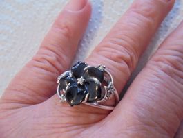 Echtschmuck: Onyx-Silberring (56)