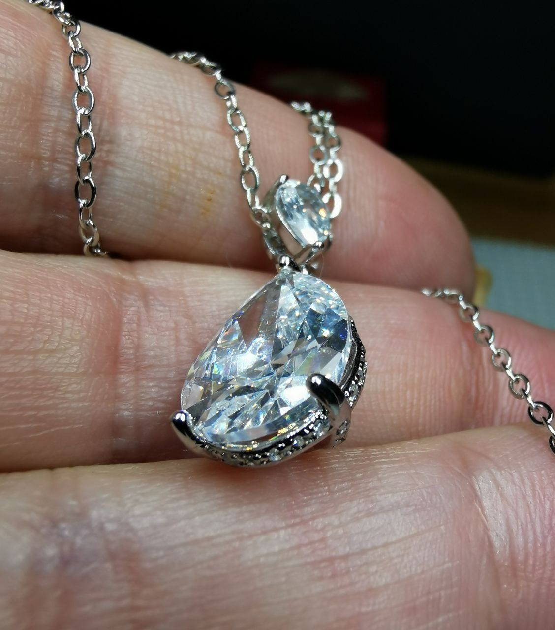 Catenine: Collier argent avec zircons AAA – Nuovo e nell'imballaggio originale da Reconvilier venduto da Tsma67 5