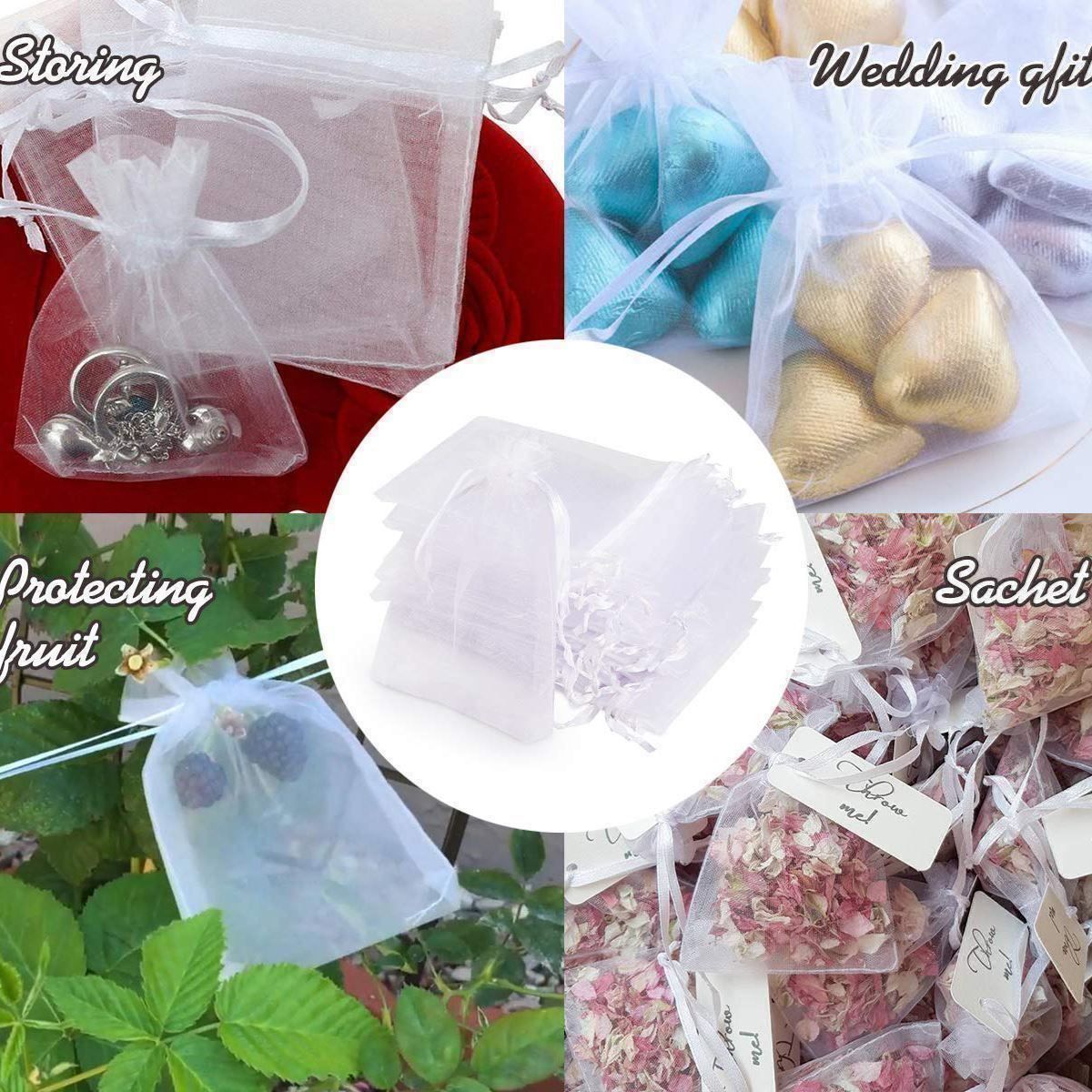 Tessuti: 100x Organzasäckchen Hochzeit Saeckchen – Nuovo (secondo la descrizione) da Thun venduto da keller001