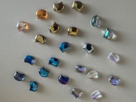 Katzenkopf Glasperlen, Basteln, Schmuck, 23 Stück, Neu!