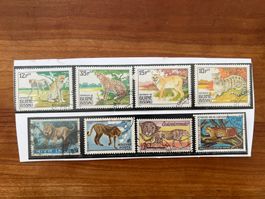 diverse Länder Lot Tiger/löwen/Puma  gest.  (A1008)