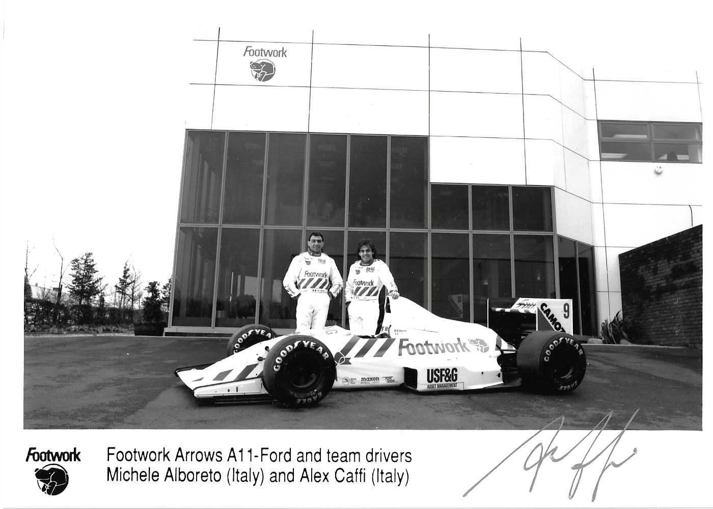 Autografi: Caffi, Arrows 1990, original signiert! – Usato da Grünenmatt venduto da F1Racing-Switzerland