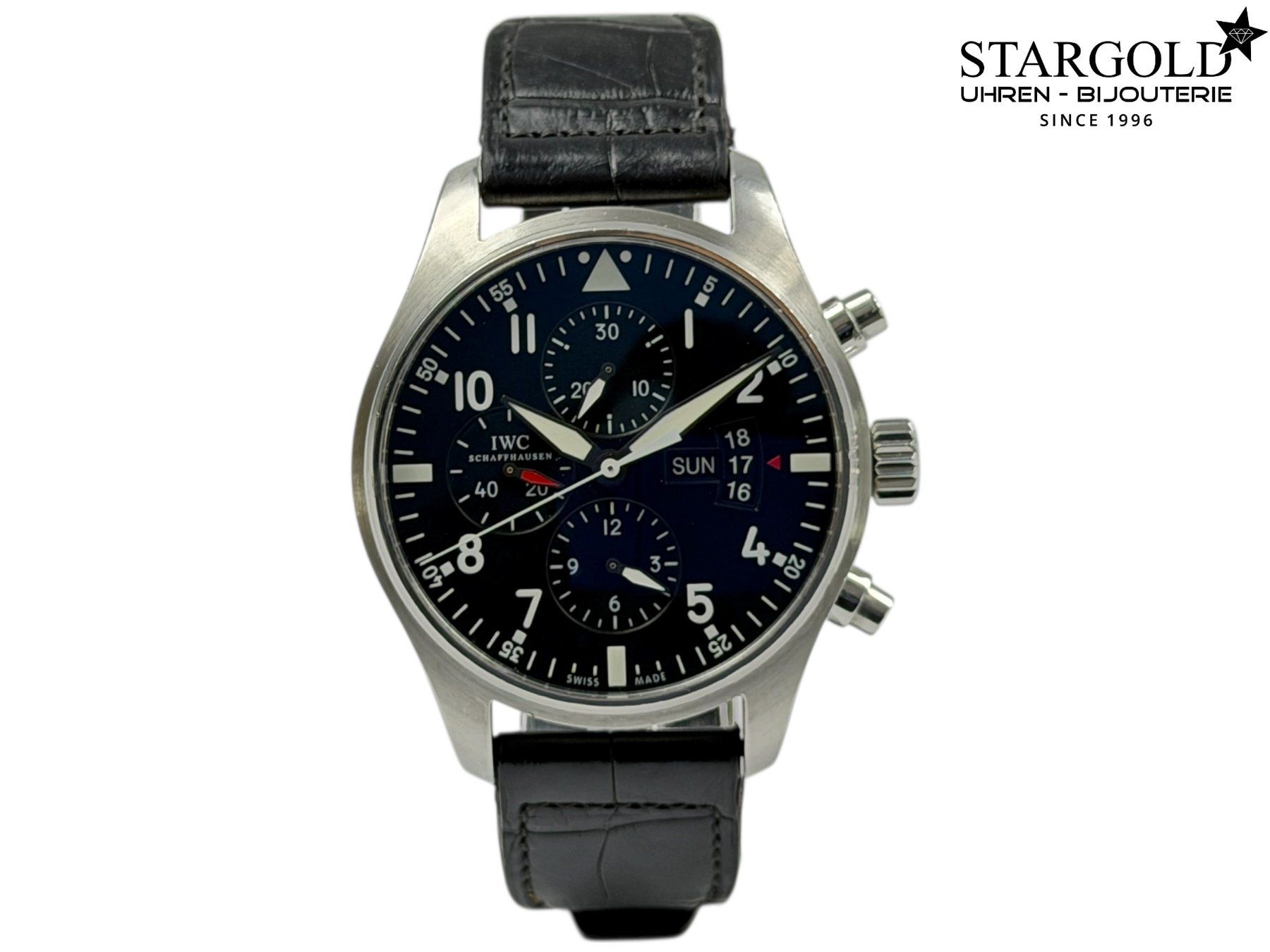 IWC Uhren: IWC Fliegeruhr Chronograph – Gebraucht aus Zürich von Stargold-Uhren