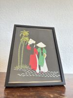 Asiatisches Stickbild, gerahmtes Kunstwerk