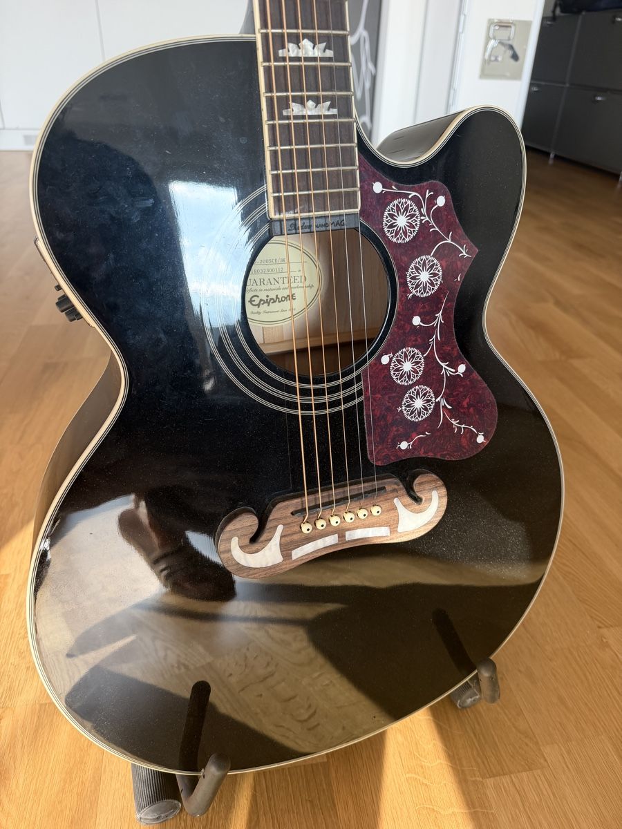 Epiphone Musikinstrumente: Epiphone EJ-200SCE Akustikgitarre mit E-Sonic2 Tonabnehmer – Gebraucht aus Biberist von jay-ti76 1