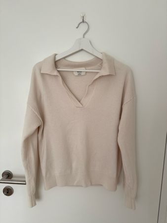 Aritzia Wilfred Free Cream Polo Sweater, Size M