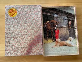 Puzzle holz Pferde und Hunde