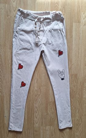 Modische Rosa Strech  Stoffhose Gr 40