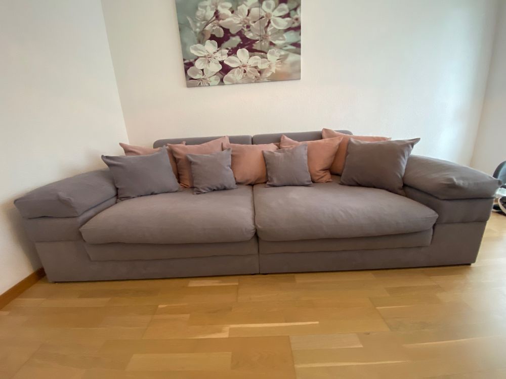 Big Sofa Nancy grau mit vielen Kissen Kaufen auf Ricardo