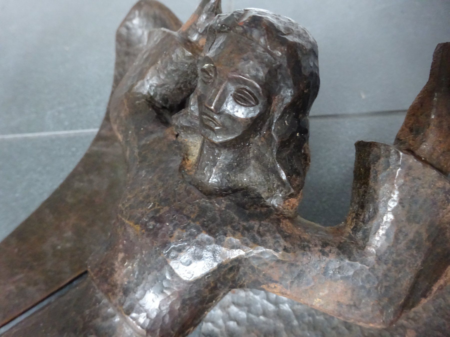 Sculture & Statue: Engel Eisen Krippe – Usato da Esslingen venduto da eintagammeer 8