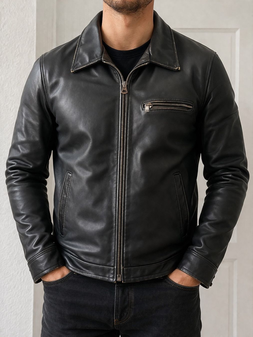 Stewart Giacche: Herren Lederjacke Stewart – Usato da Zürich venduto da Diogenes2 1