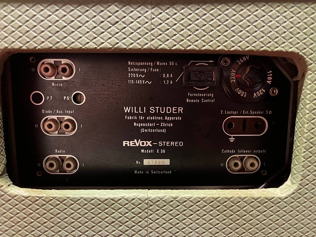 Revox Apparecchi a nastro: Magnétophone REVOX E36 portable  Studer  Non testé – Usato da La Chaux-de-Fonds venduto da Simone1180 4