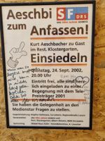 Original Aeschbi SF DRS Plakat - Einsiedeln Rarität