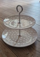 IKEA 2-stufige Etagere mit Punkten, beige, guter Zustand