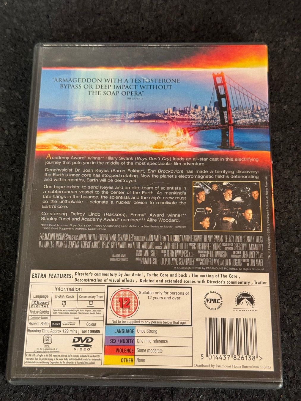 Tutti i DVDs: The Core DVD EN/CZ – Usato da Fribourg venduto da tschjoly 1