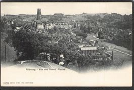 ^Fribourg , Vue des Grand Places ,