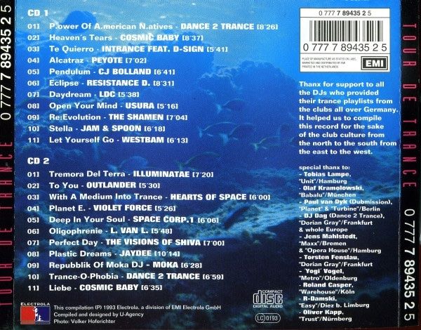 CD: 2-CD V.A. - Tour de Trance (1993) – Usato da Möriken AG venduto da mineralia 1