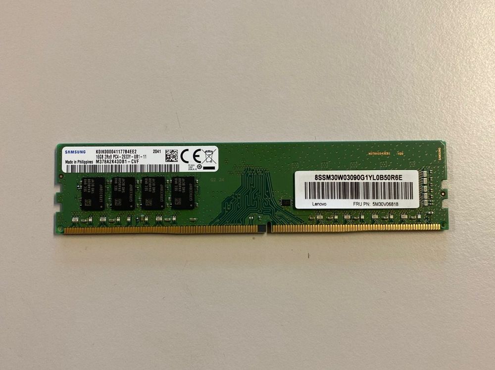 Samsung 16GB RAM für PC (Gebraucht) in Wetzikon ZH für CHF 2 – mit ...