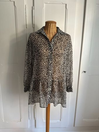 Leo Chiffon Bluse oversized - 34