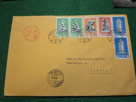 Enveloppe philatélique suisse vol spécial 1940 Croix Rouge