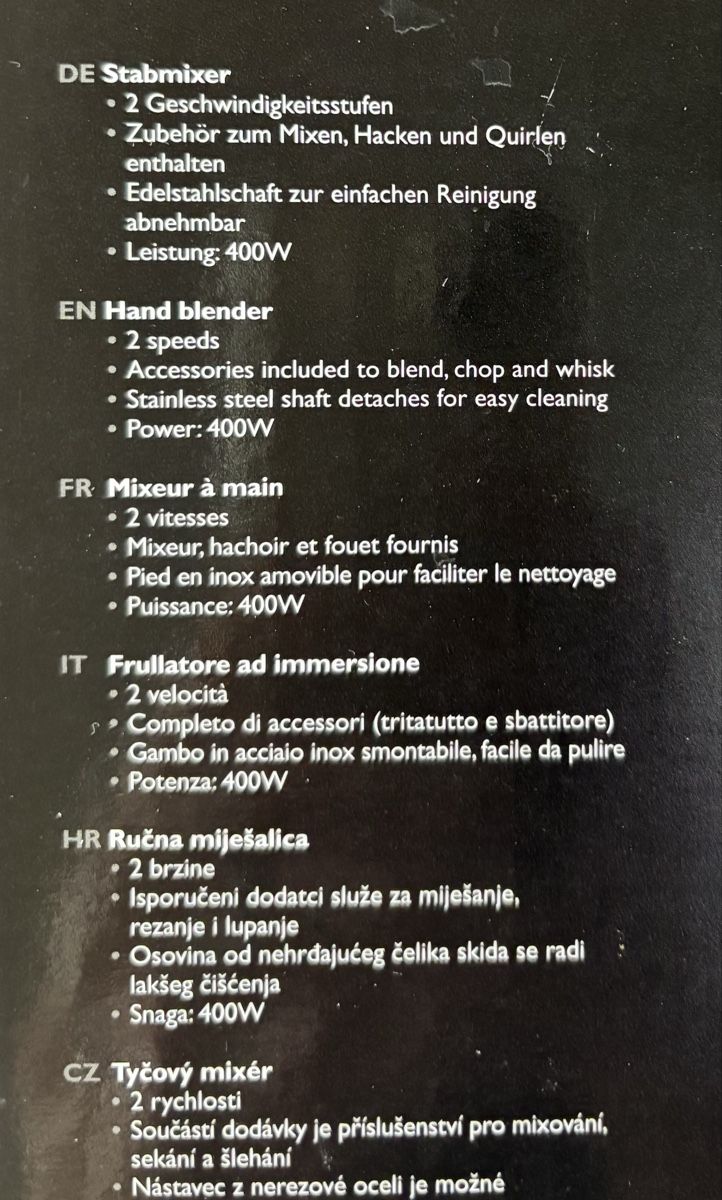 Grundig Elettrodomestici da cucina: Stabmixer Grundig – Nuovo e nell'imballaggio originale da Pfäffikon SZ venduto da simene 5