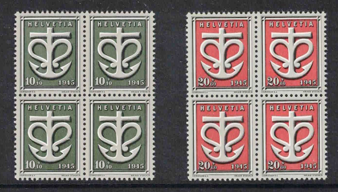 Tutti i francobolli: 1945 Spende W19 - W20 im 4er-Block ** – Nuovo (secondo la descrizione) da Nuglar venduto da Stamp88