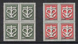 1945 Spende W19 - W20 im 4er-Block **