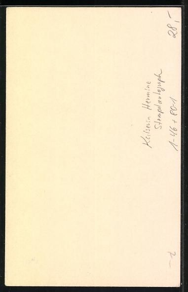 Ansichtskarten: Kaiserin Hermine mit Stempel-Autograph – Gebraucht aus Berlin von bartko-reher 1