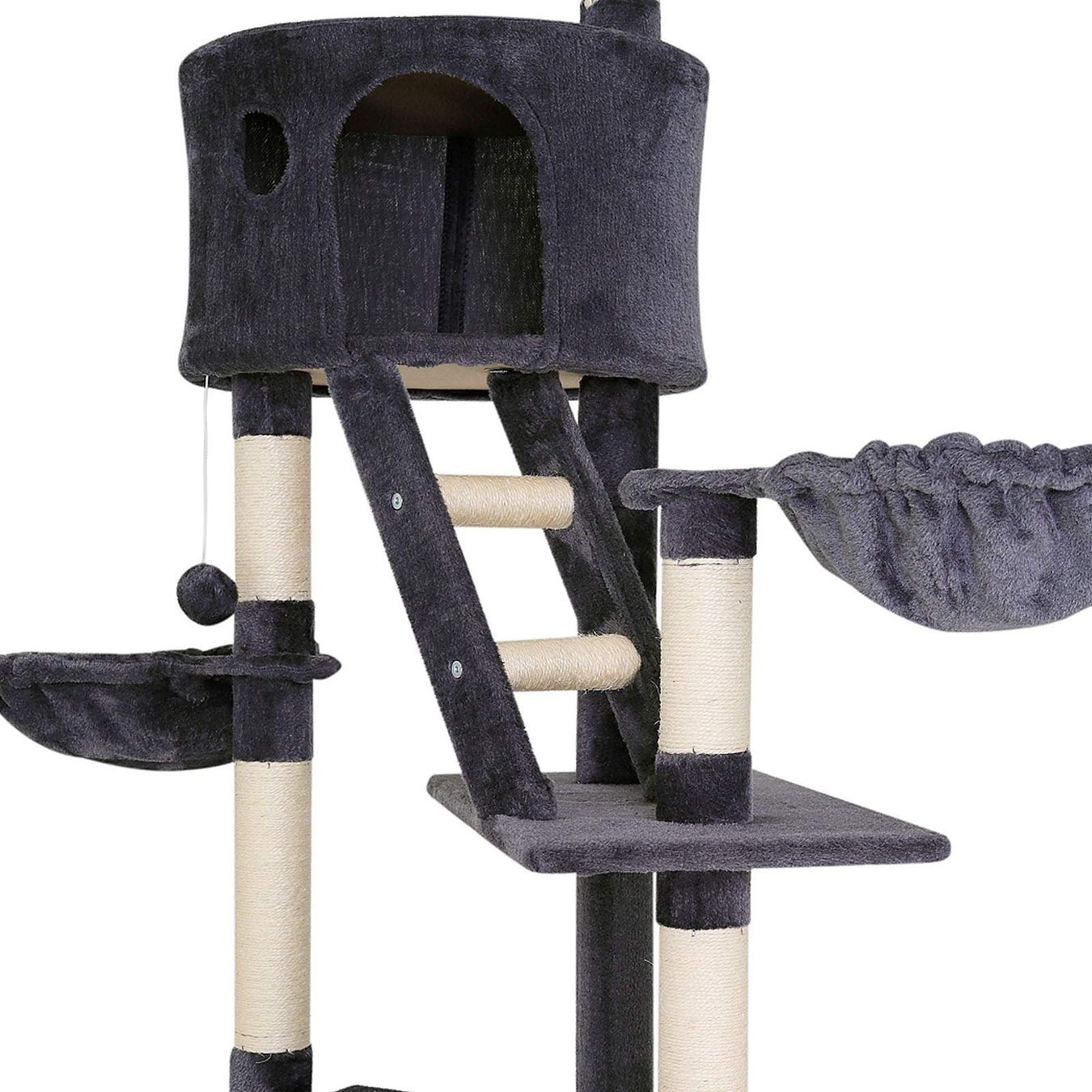 Tiragraffi: Kratzbaum Katzenbaum XXL deckenhoch 230-250cm mit Höhlen – Nuovo e nell'imballaggio originale da Zürich venduto da NovaDen 2