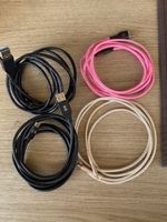 USB-C, USB-A Kabel Set, versch. Farben Längen 3x2m 1x3m 1.5m