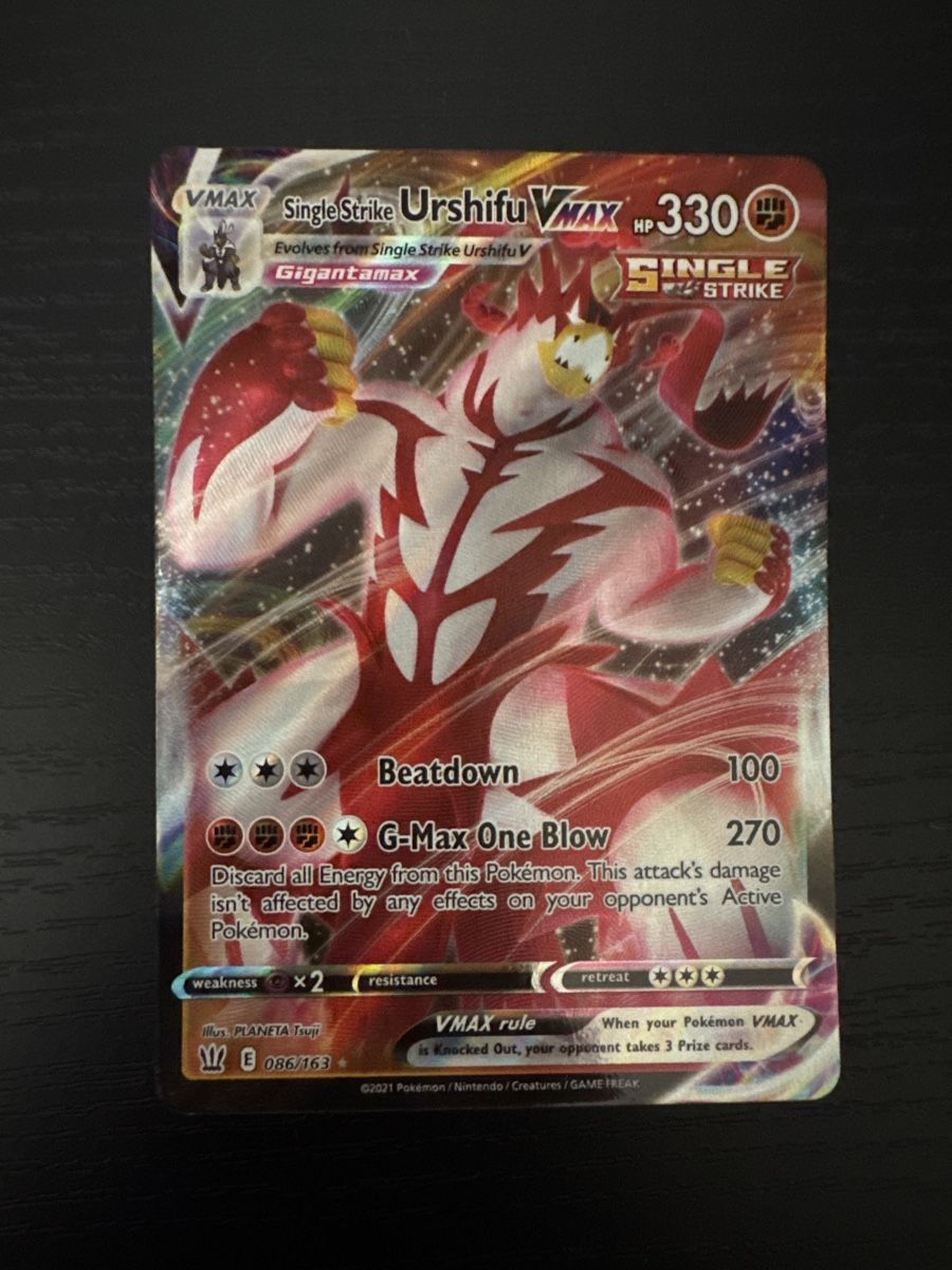Karten: Pokemon Karte: Urshifu VMAX Single Strike – Neu (gemäss Beschreibung) aus wynigen von Birnenmus
