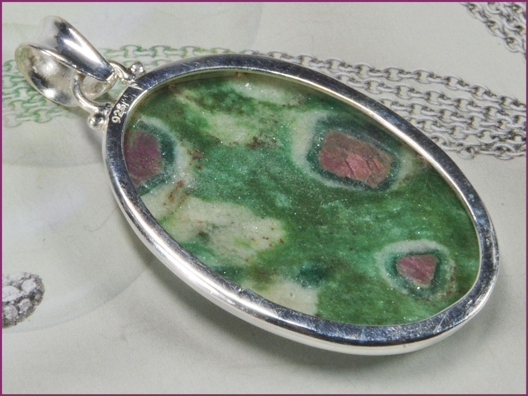 Ciondoli: RUBY ZOISITE, Rubin-Zoisit Anhänger 925 Silber – Nuovo e nell'imballaggio originale da Oberglatt ZH venduto da Goldfee1 2