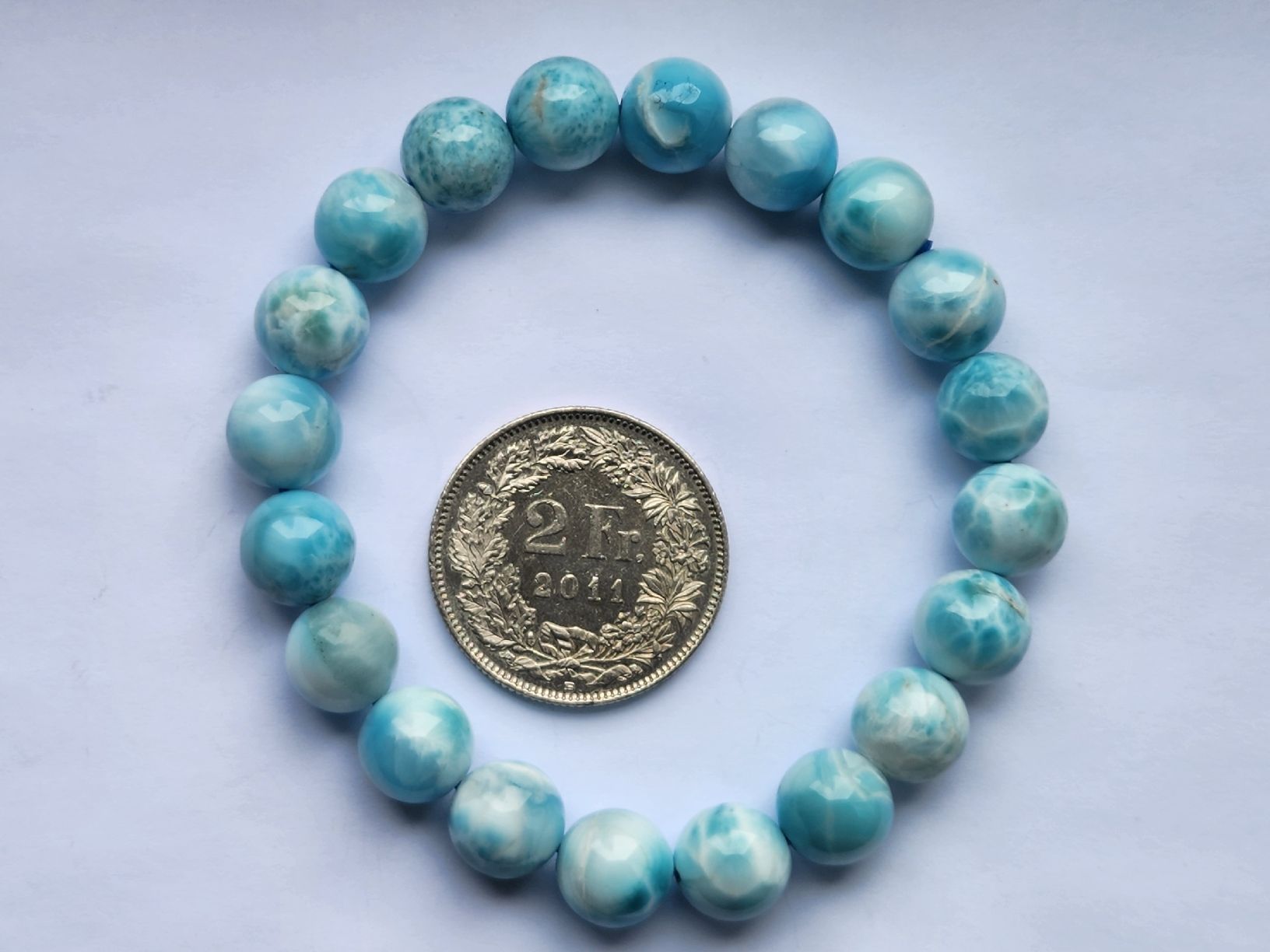 Edelsteine: Blue Larimar Gemstone Bracelet Rare Color and Pattern – Gebraucht aus St. Gallen von GIULESGG 6