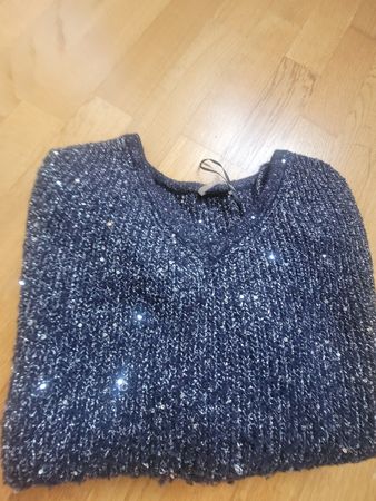 Glitzernder Winter-Pullover Grösse M - Orsay