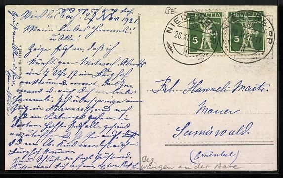 Cartoline postali: Wiedlisbach, Strassenpartie mit Wohngeb – Usato da Berlin venduto da bartko-reher 1
