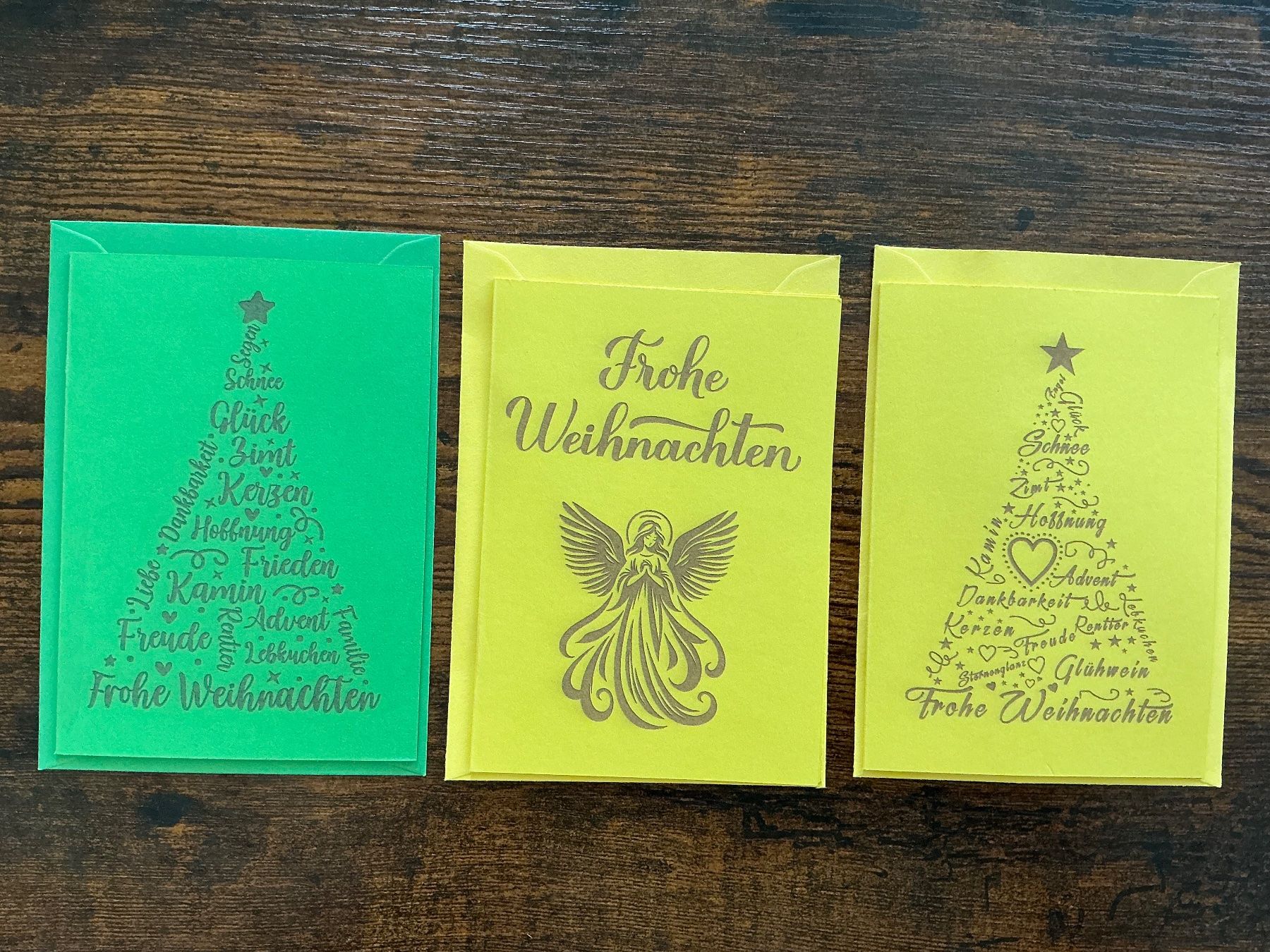 Karten: Drei Weihnachtskarten mit Umschlägen – Neu (gemäss Beschreibung) aus langenthal von Wdumbo